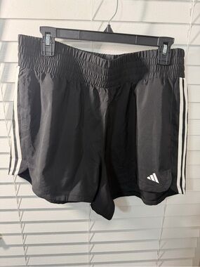 adidas Black Athletic Shorts with White 3-Stripes